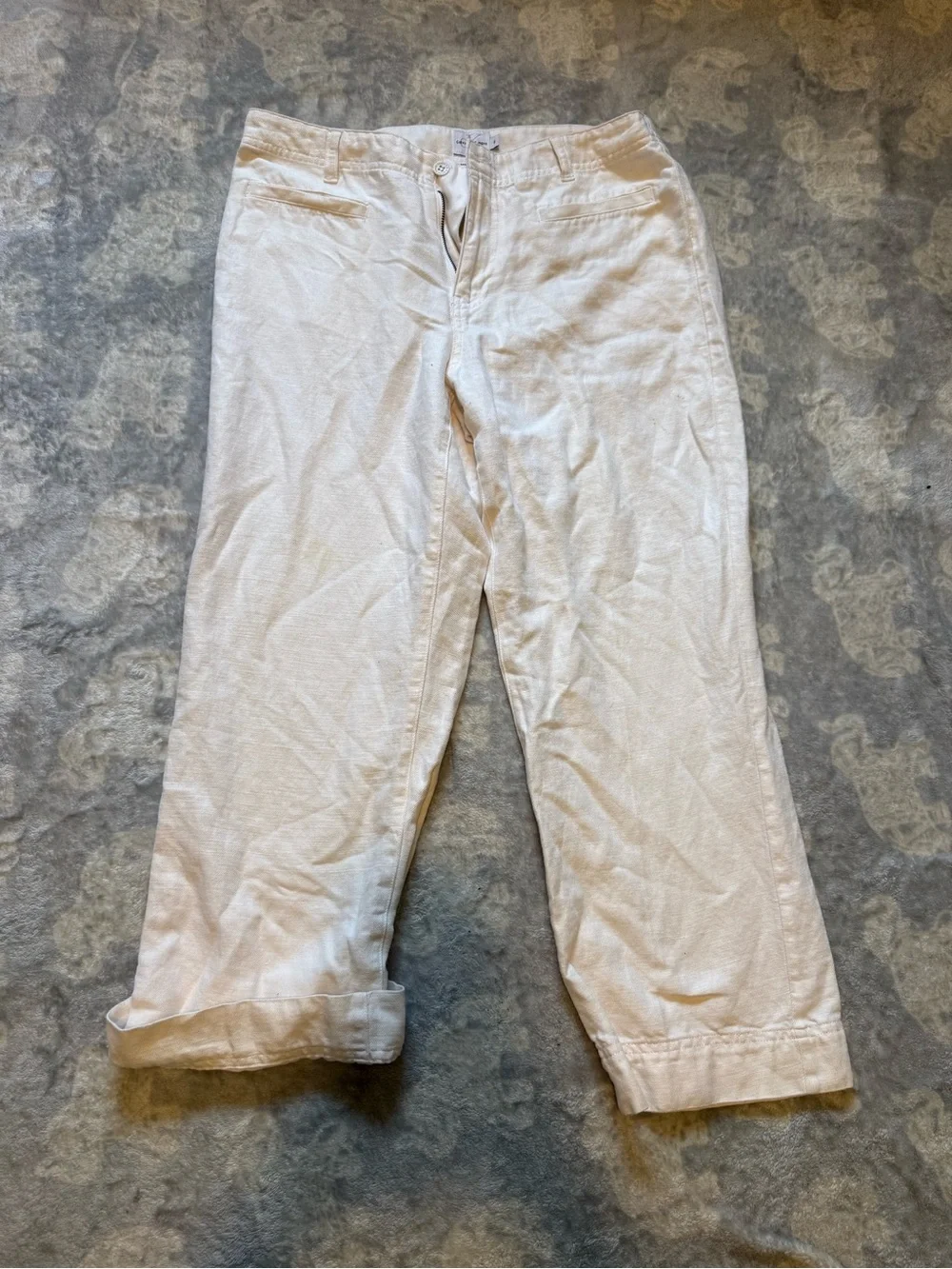 CALVIN KLEIN Woman’s Light Beige Casual Pants - Classic Straight Fit SIZE 6